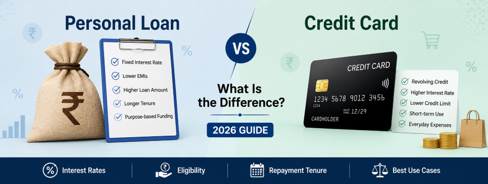 Personal Loan vs Credit Card: What Is the Difference? (2026 Guide)