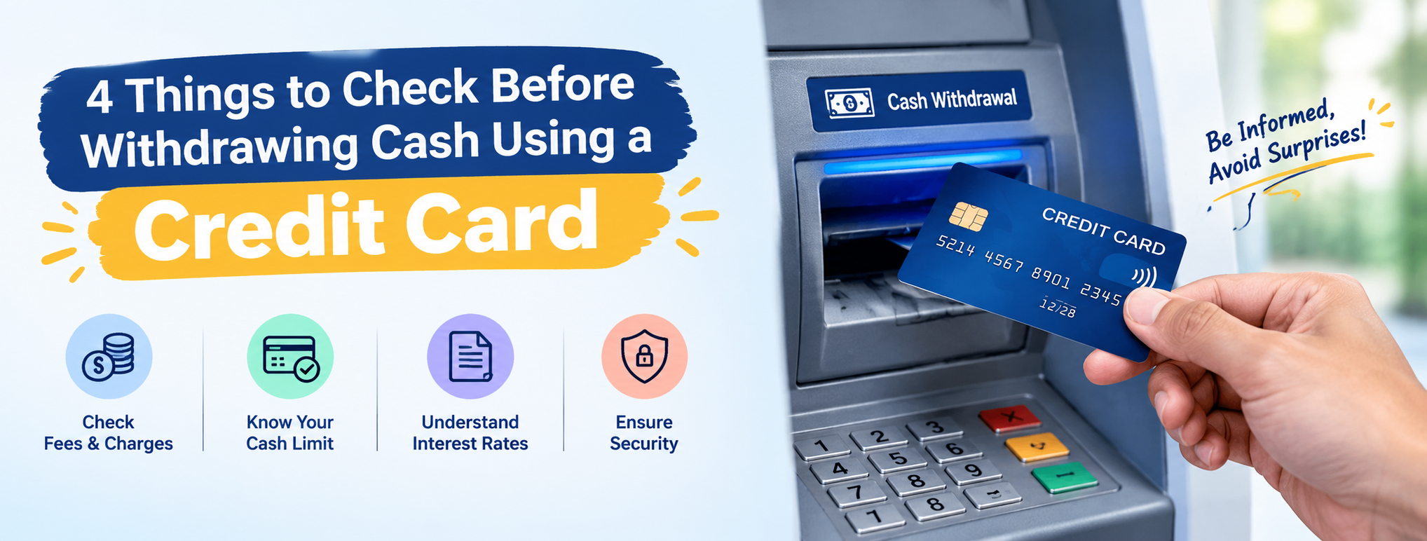 4 Things to Check Before Withdrawing Cash Using a Credit Card